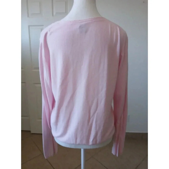 Gap Womens Ligth Sweater Size Large Pink Long Sleeve Round Neck - Picture 3 of 16